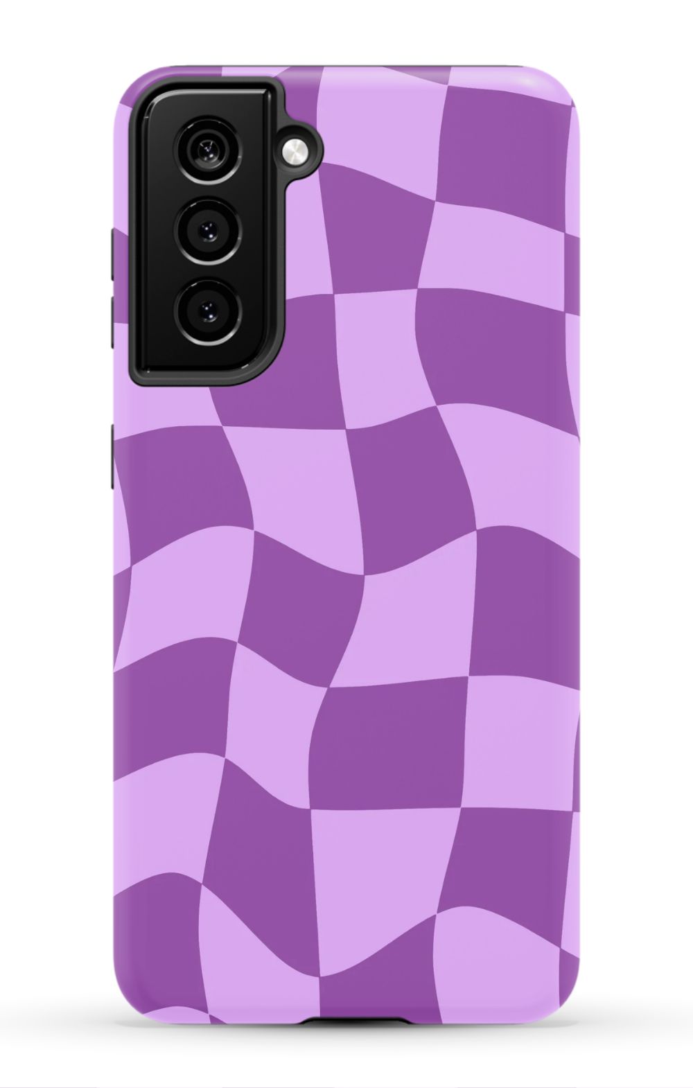 Purple Distorted Checkered Phone Case