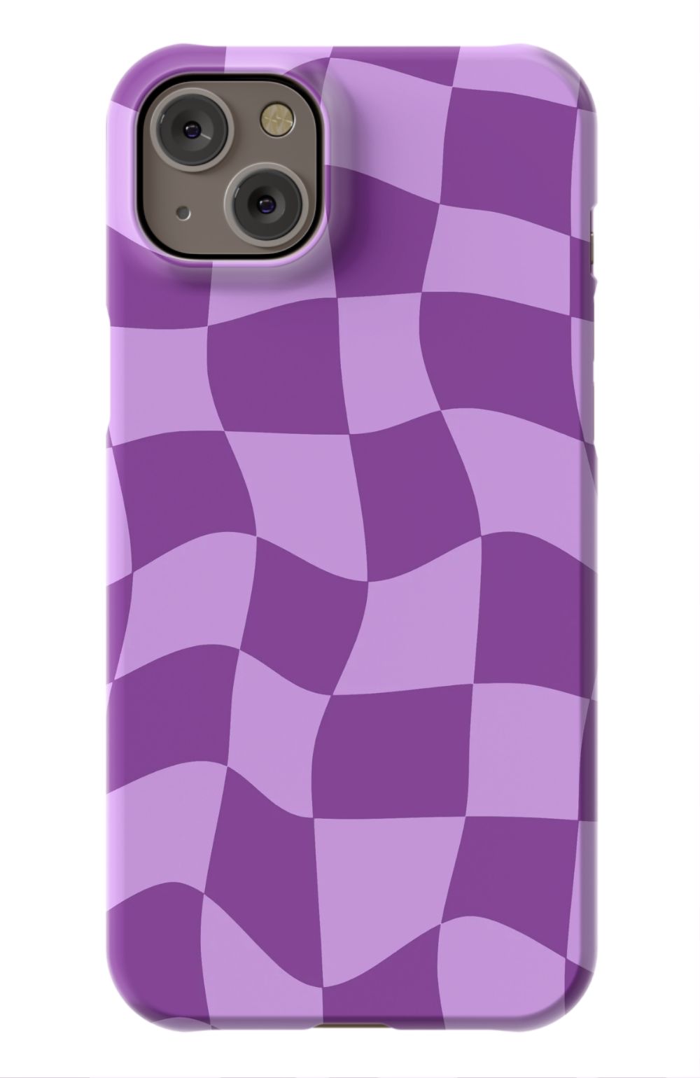 Purple Distorted Checkered Phone Case