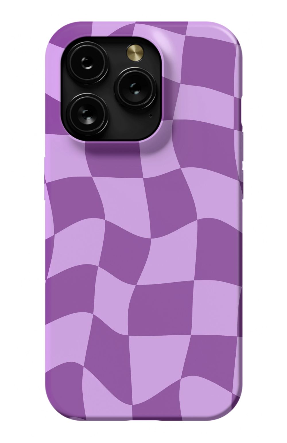 Purple Distorted Checkered Phone Case