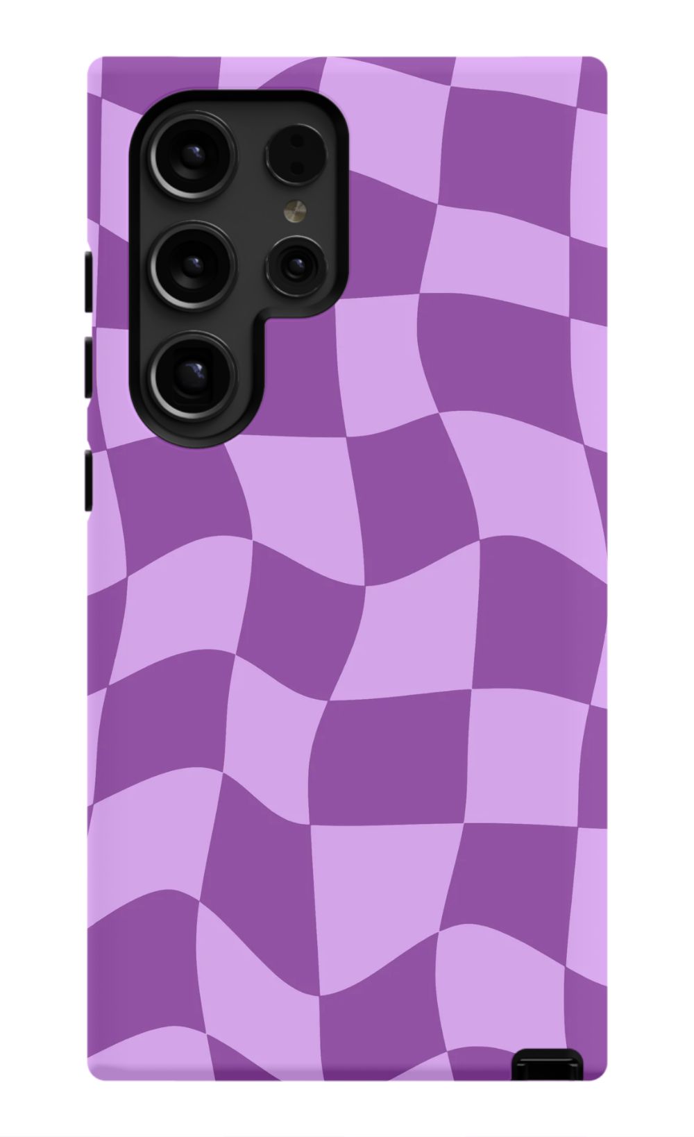 Purple Distorted Checkered Phone Case