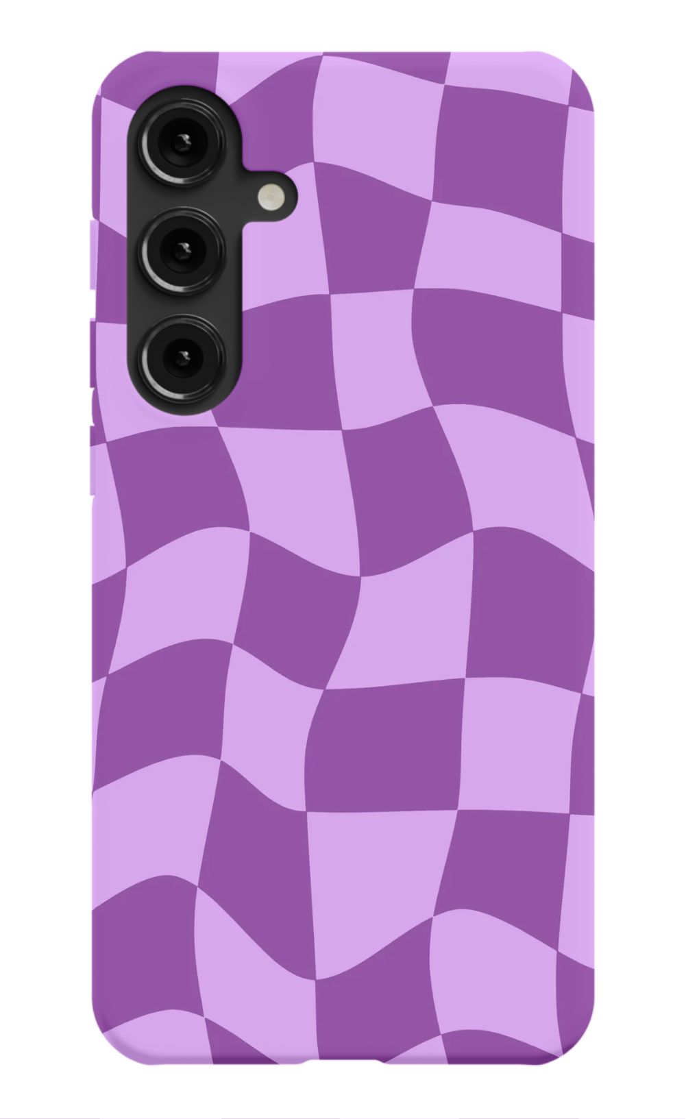 Purple Distorted Checkered Phone Case