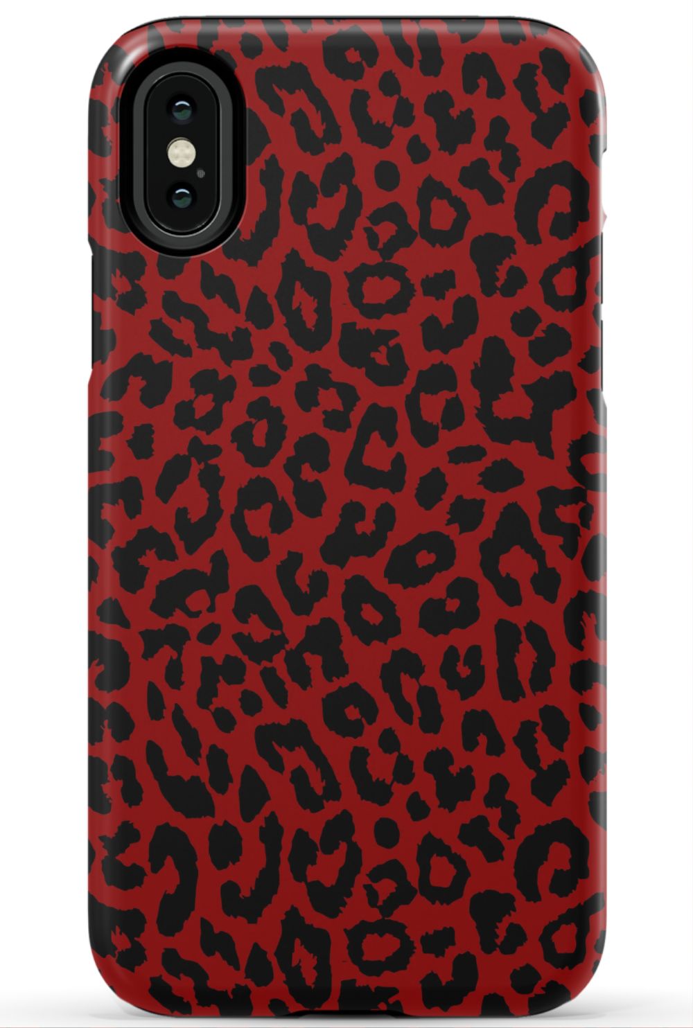 Red Leopard Print Phone Case