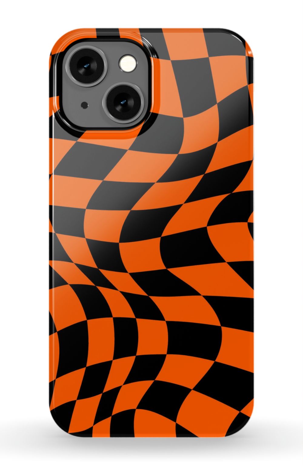 Orange Black Checkered Phone Case - B7Cases