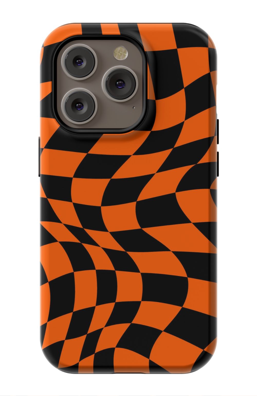 Orange Black Checkered Phone Case - B7Cases