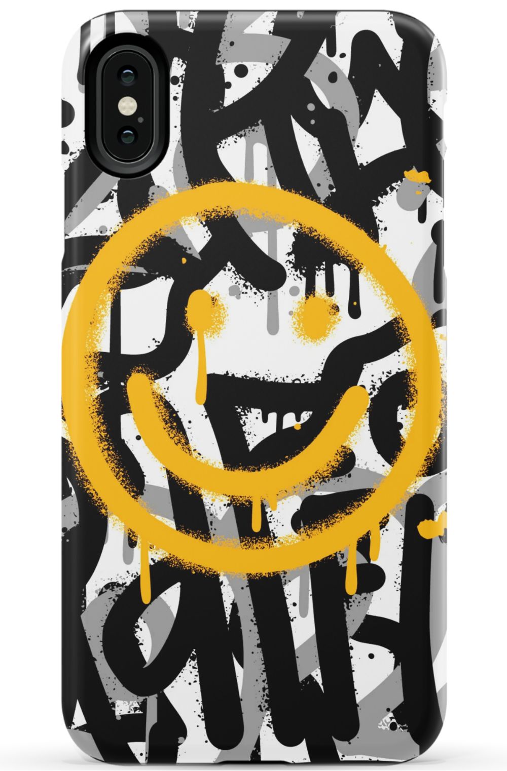 Sprayed Smiley Graffiti Phone Case - B7Cases
