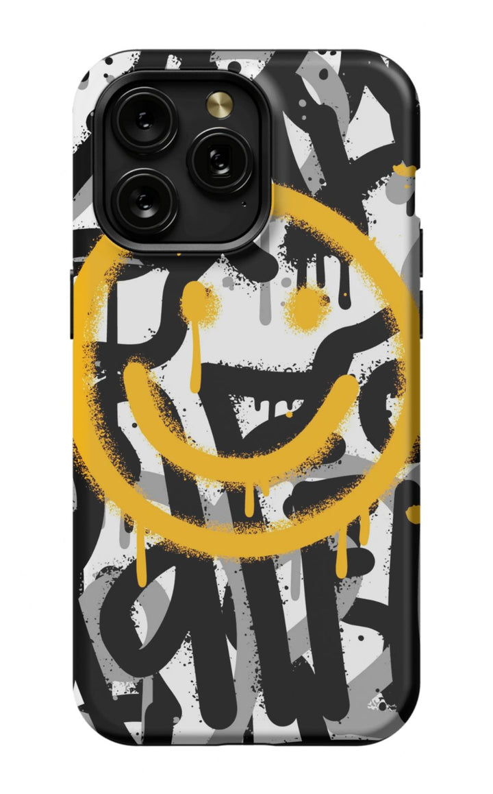 Sprayed Smiley Graffiti Phone Case - B7Cases