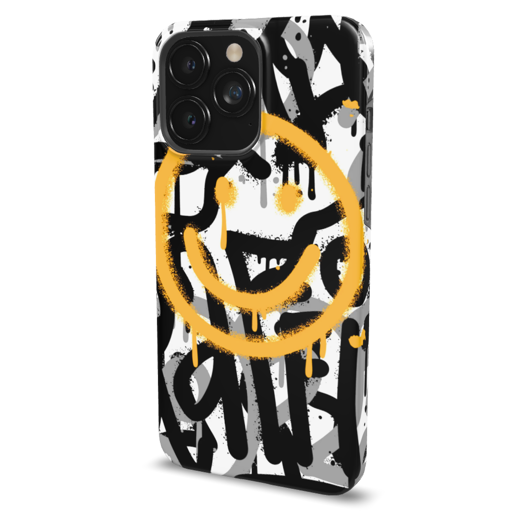 Sprayed Smiley Graffiti Phone Case - B7Cases