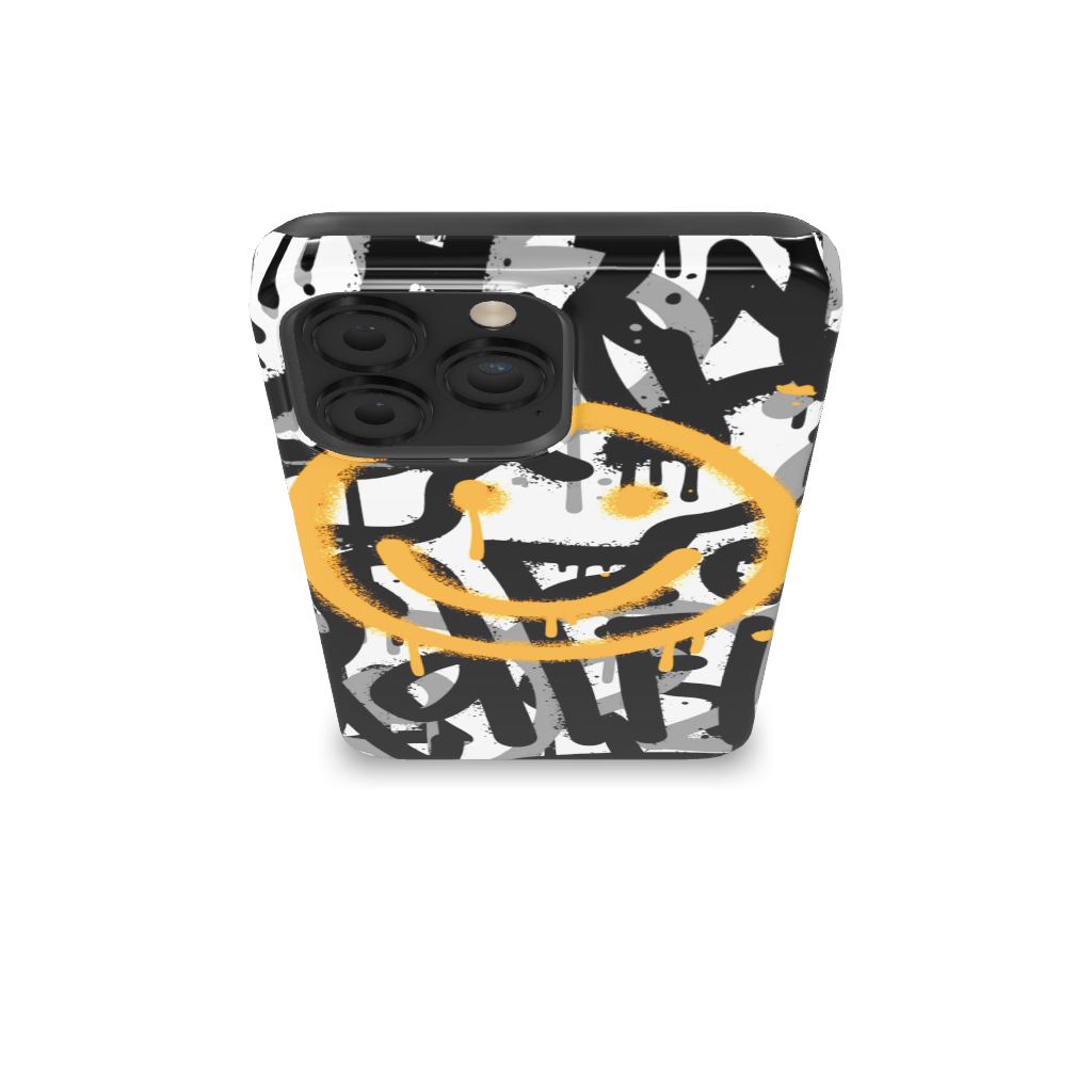 Sprayed Smiley Graffiti Phone Case - B7Cases