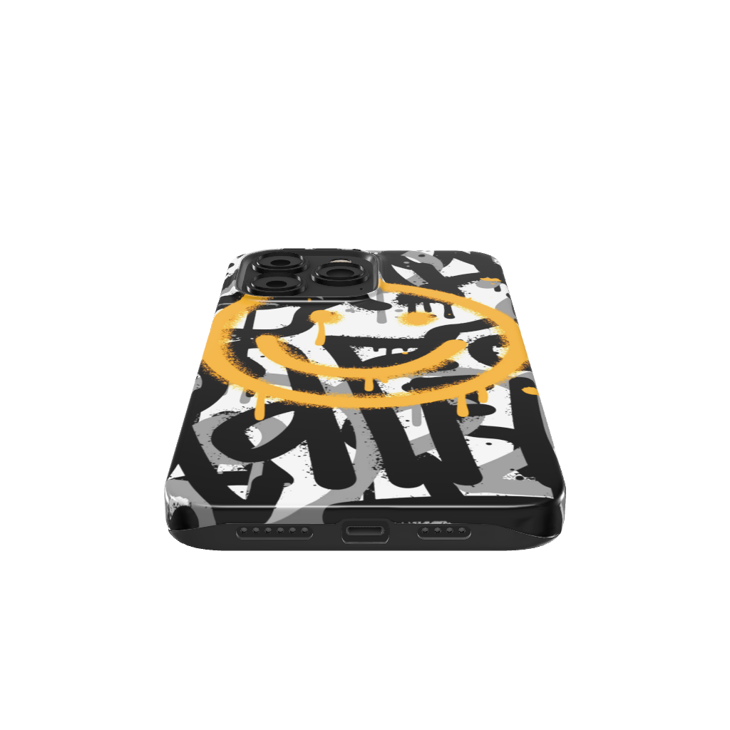 Sprayed Smiley Graffiti Phone Case - B7Cases