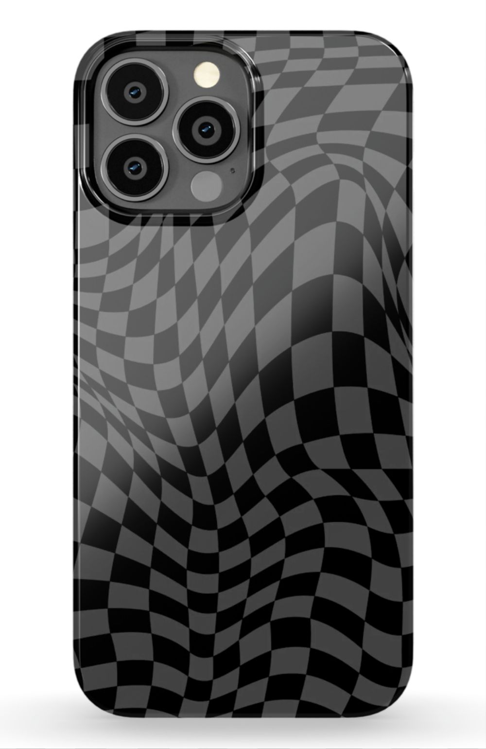 Gray Distorted Checkered Phone Case - B7Cases