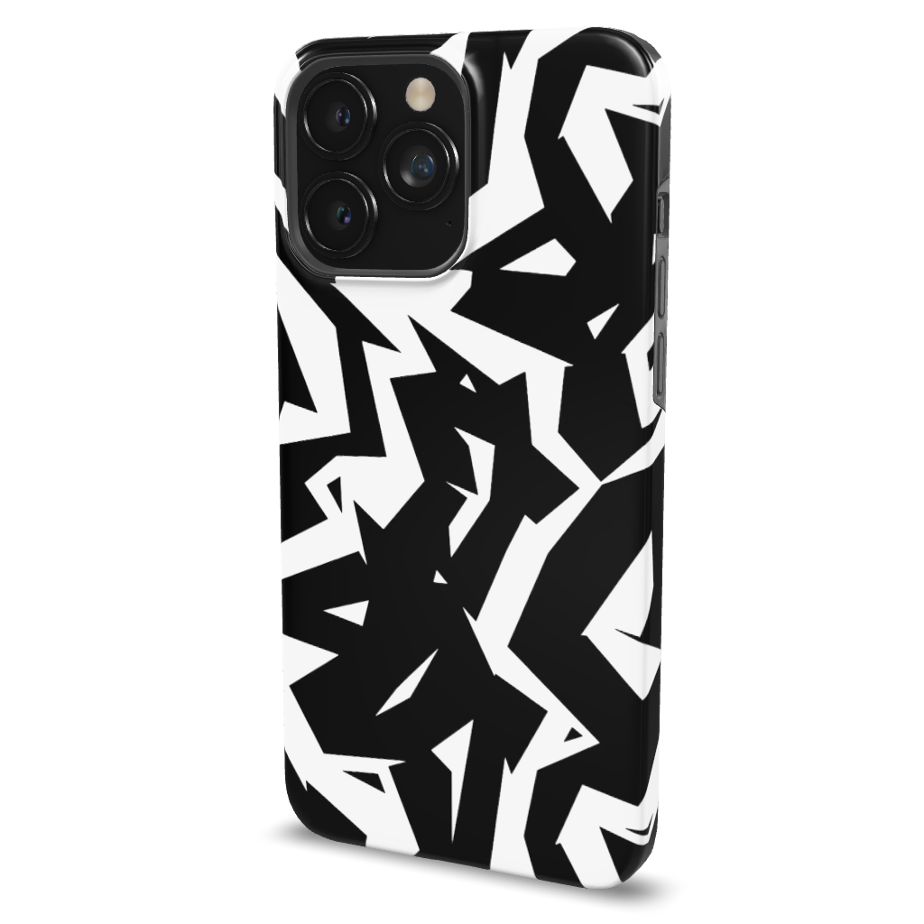 Black White Fragments Phone Case - B7Cases