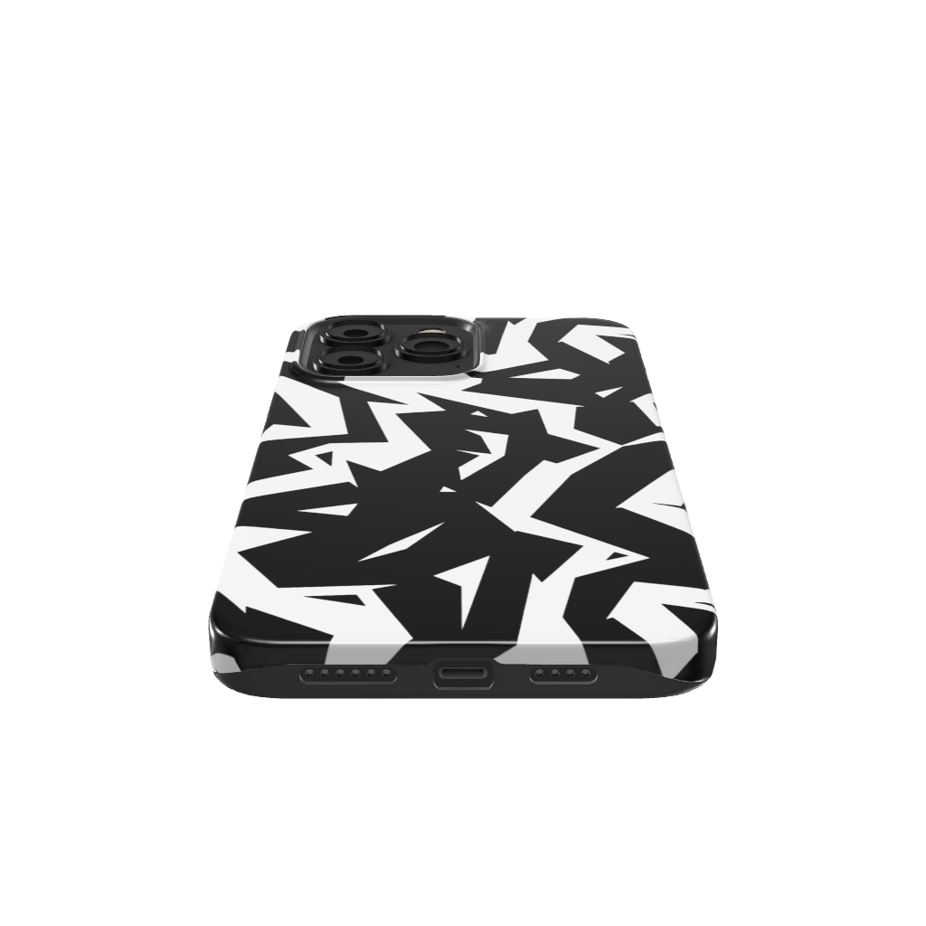 Black White Fragments Phone Case - B7Cases