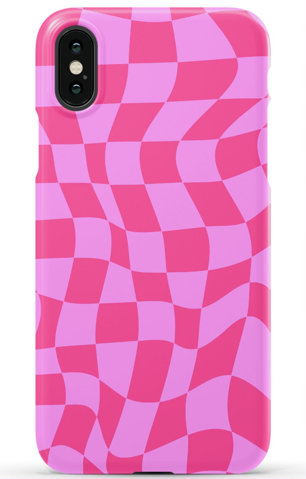 Pink Distorted Checkered Phone Case - B7Cases