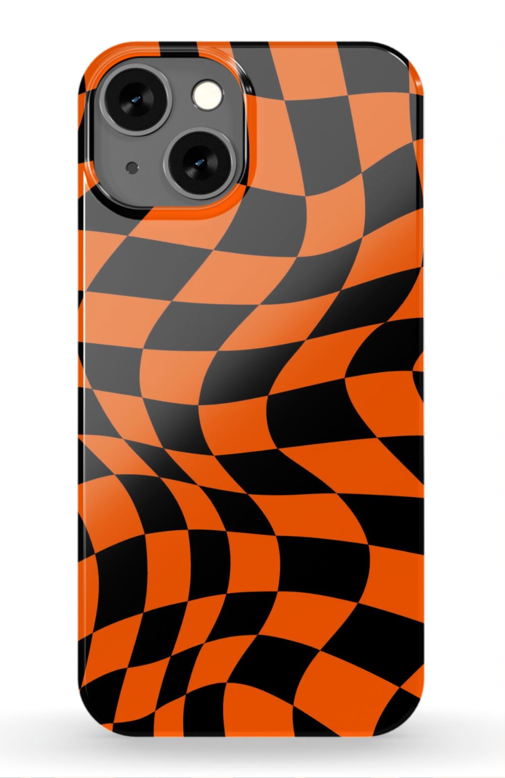 Orange Black Checkered Phone Case - B7Cases