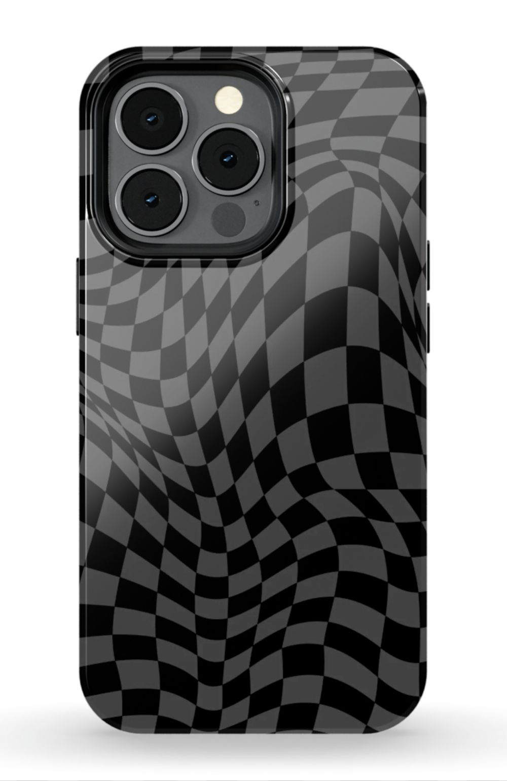 Gray Distorted Checkered Phone Case - B7Cases
