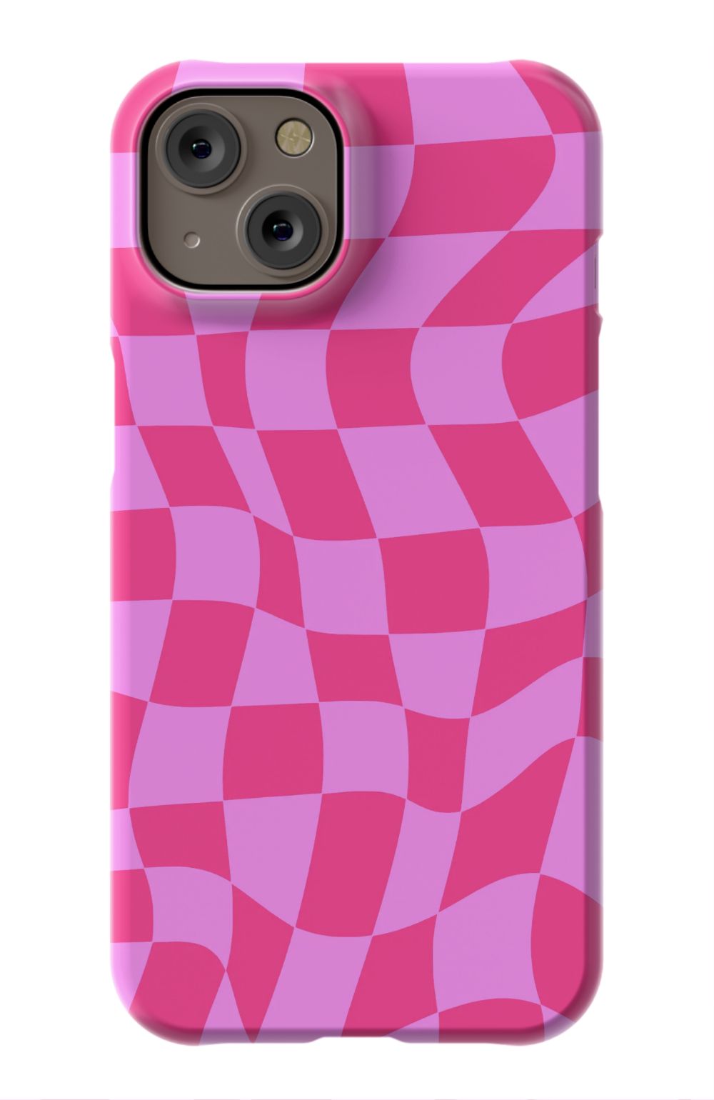 Pink Distorted Checkered Phone Case - B7Cases