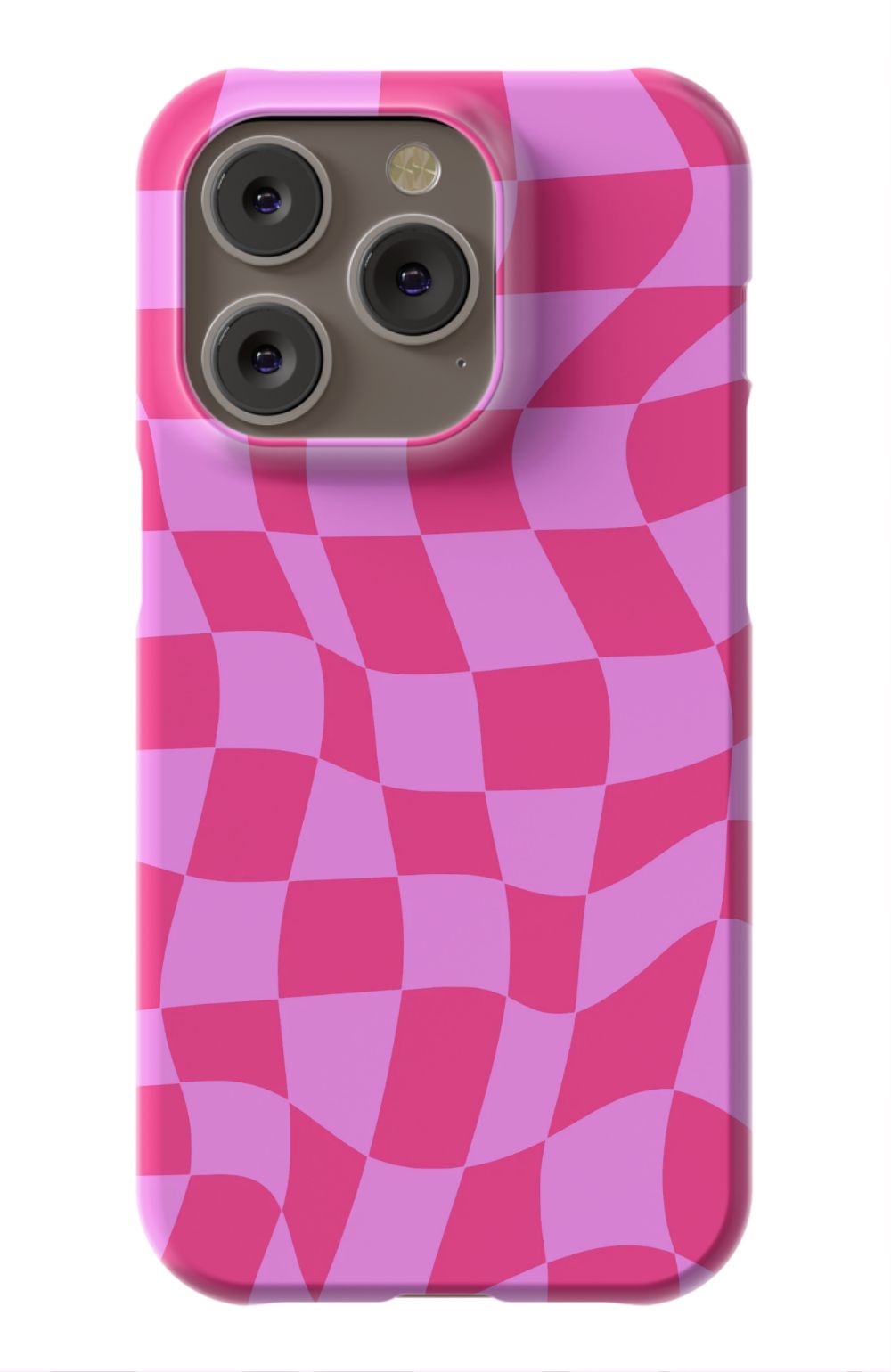 Pink Distorted Checkered Phone Case - B7Cases