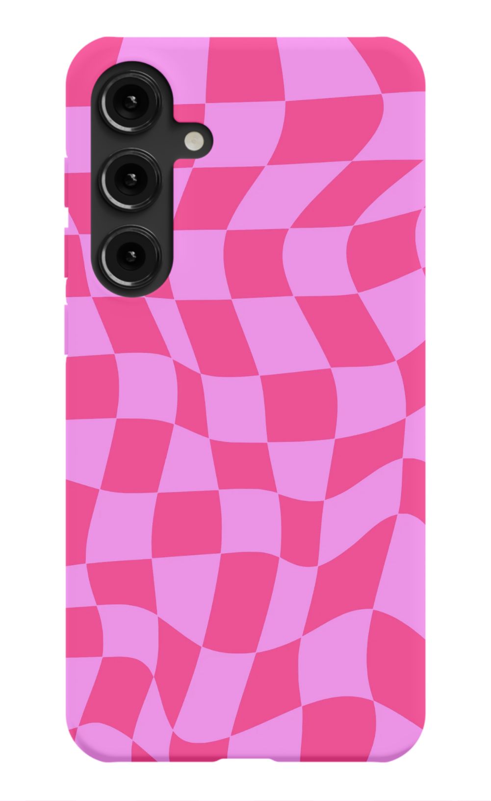 Pink Distorted Checkered Phone Case - B7Cases