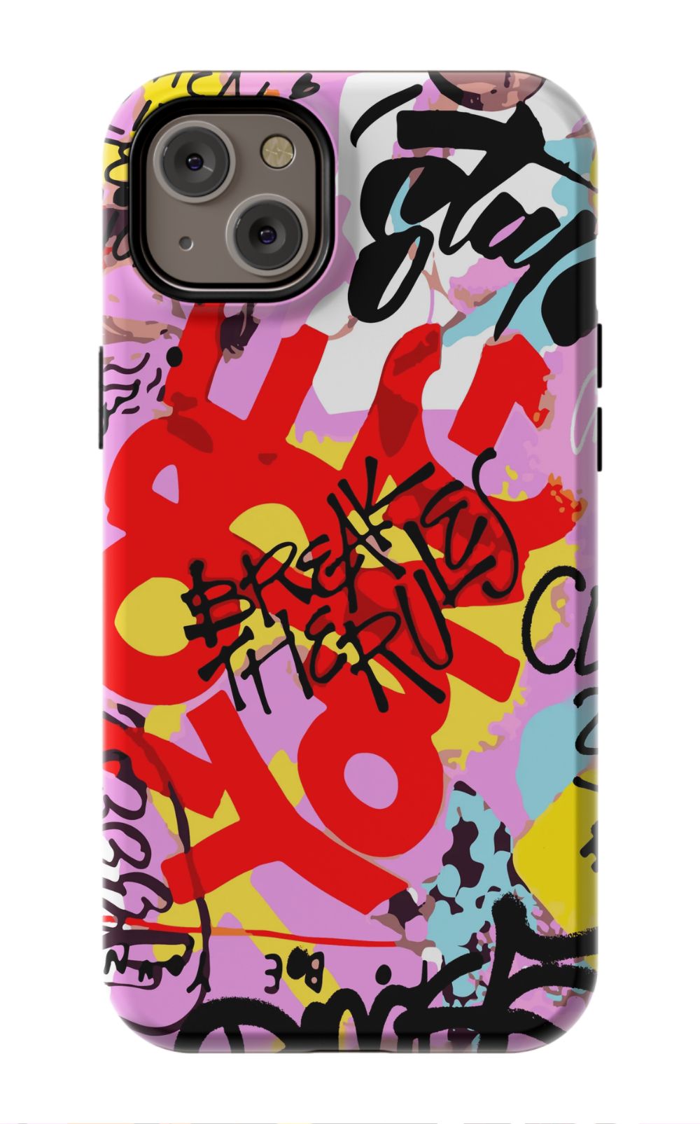 Break The Rules Graffiti Phone Case - B7Cases
