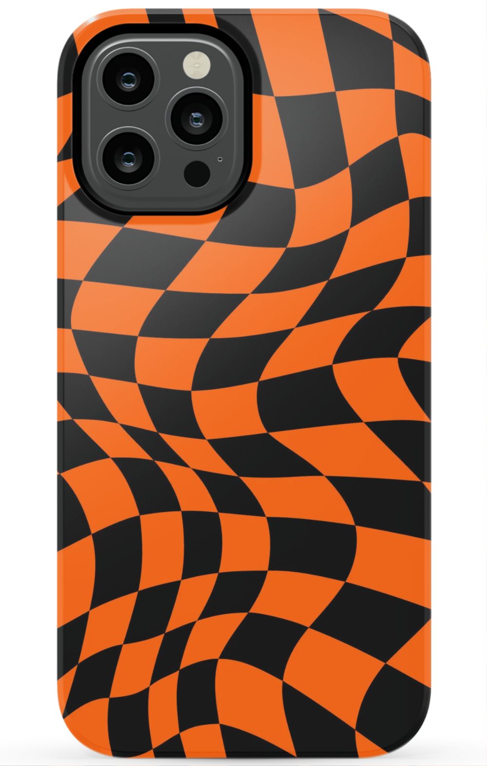 Orange Black Checkered Phone Case - B7Cases