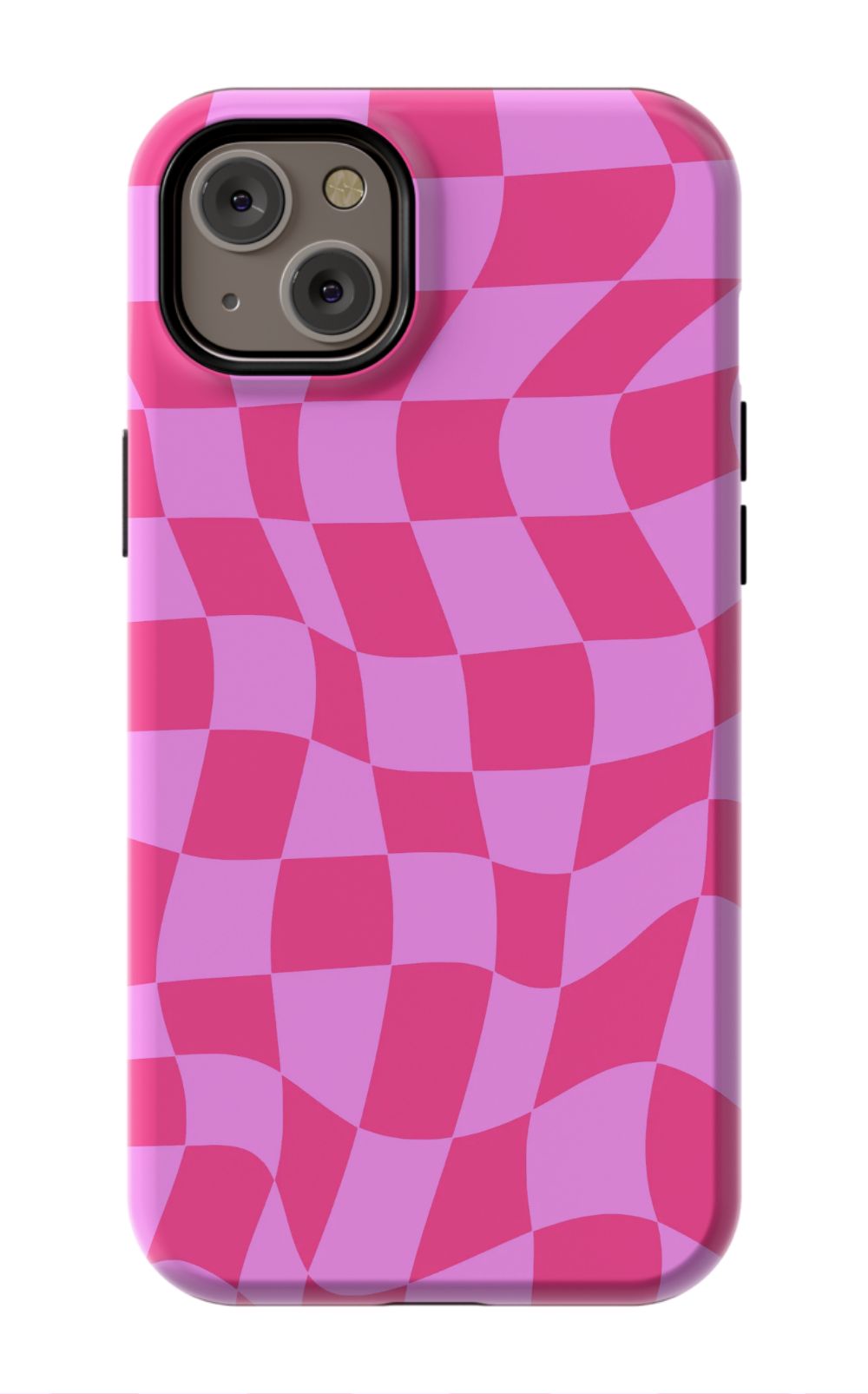 Pink Distorted Checkered Phone Case - B7Cases