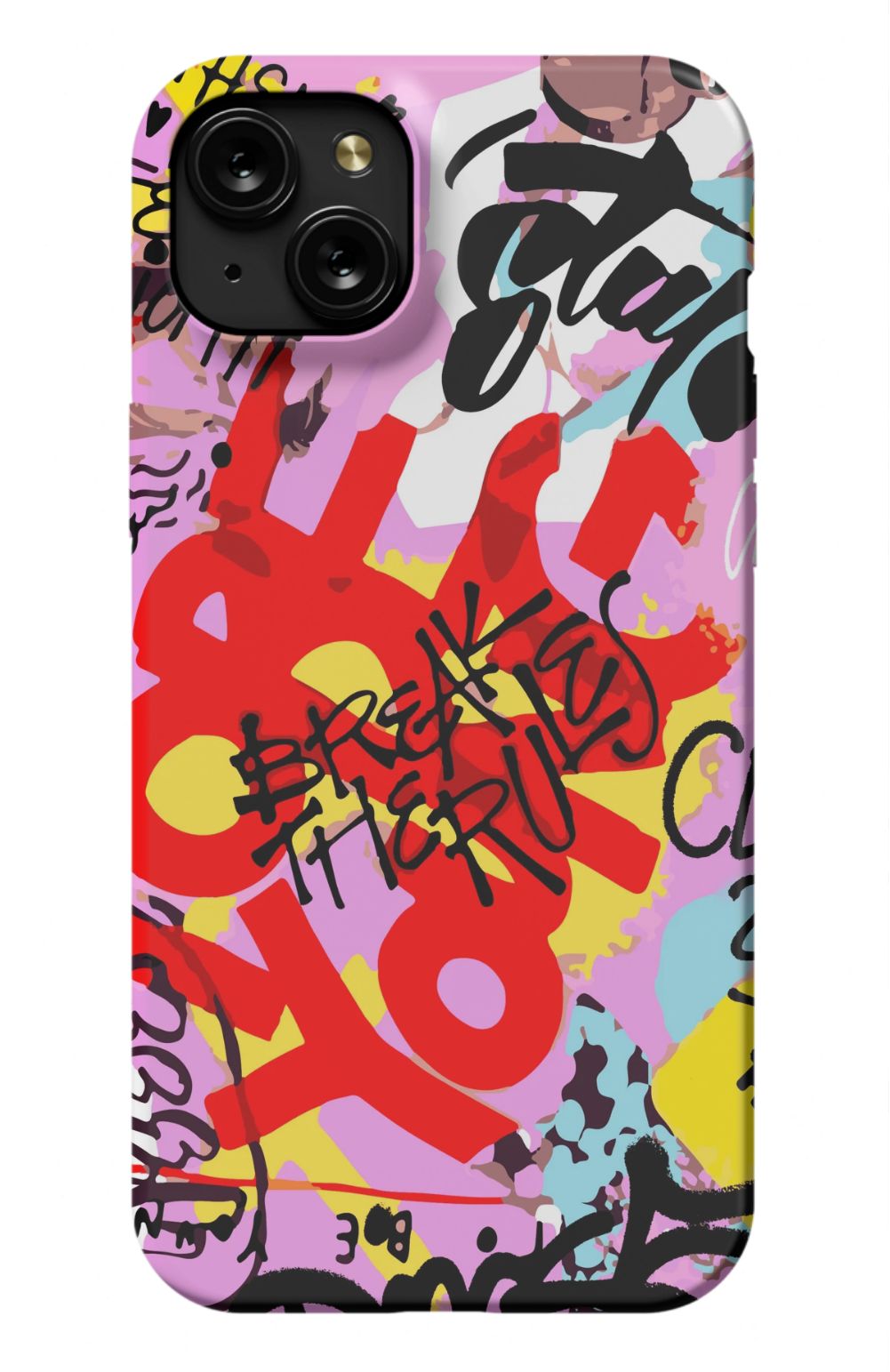 Break The Rules Graffiti Phone Case - B7Cases