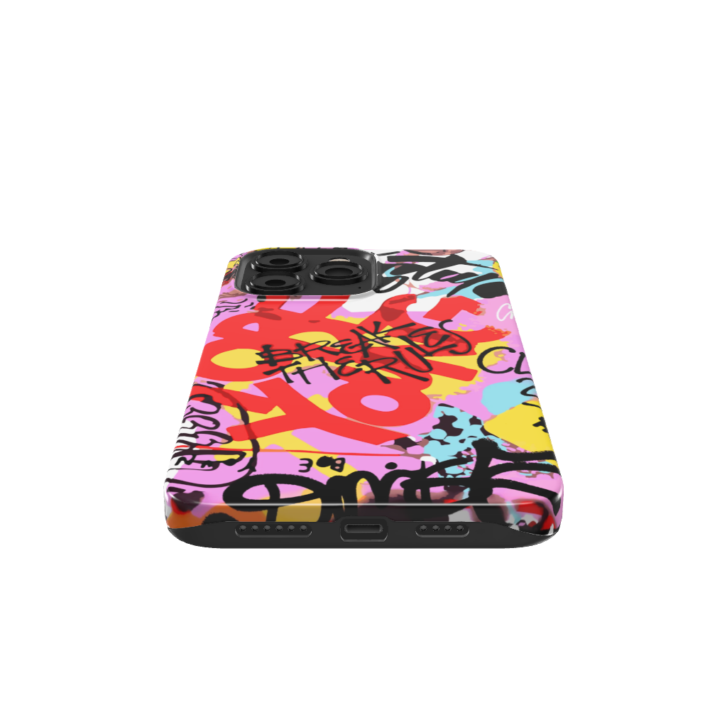 Break The Rules Graffiti Phone Case - B7Cases