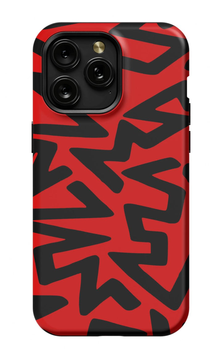 Red Abstract Shapes Phone Case - B7Cases
