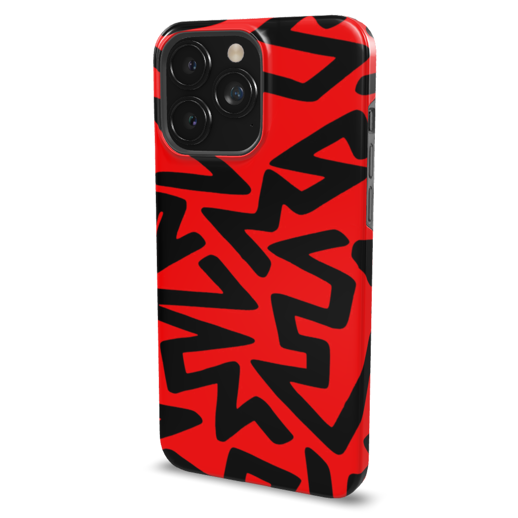 Red Abstract Shapes Phone Case - B7Cases