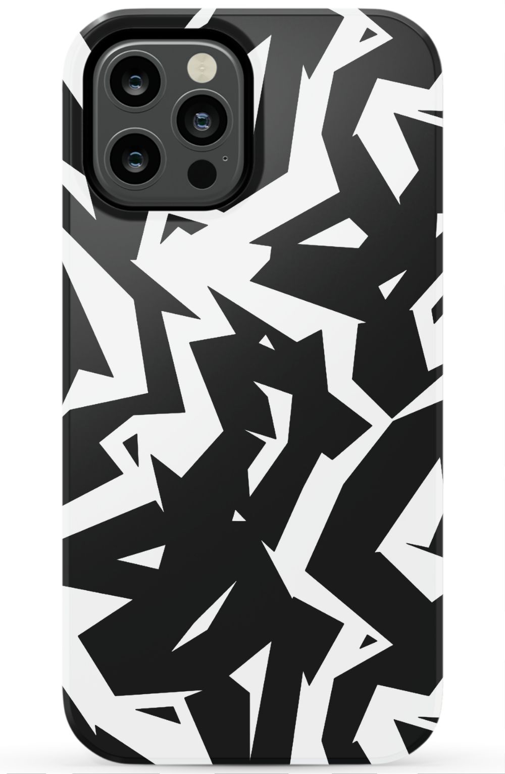 Black White Fragments Phone Case - B7Cases