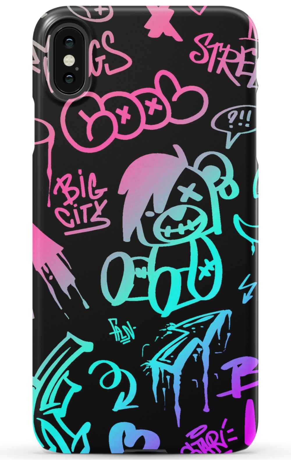 Neon Stickers Graffiti Phone Case - B7Cases