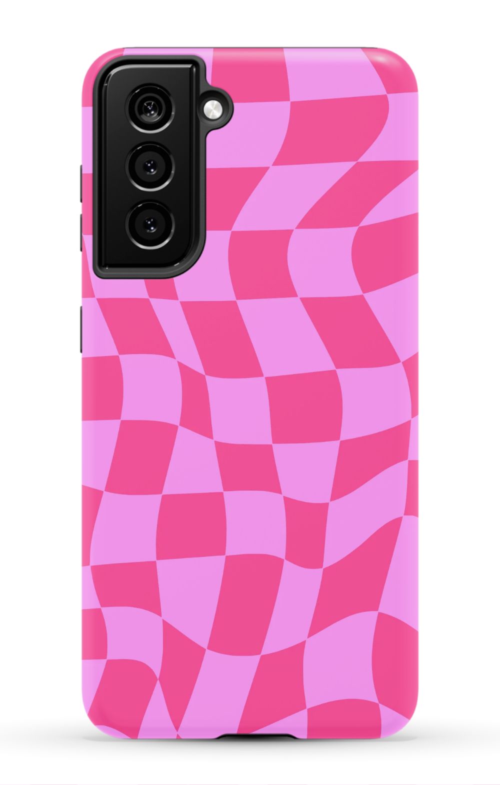 Pink Distorted Checkered Phone Case - B7Cases