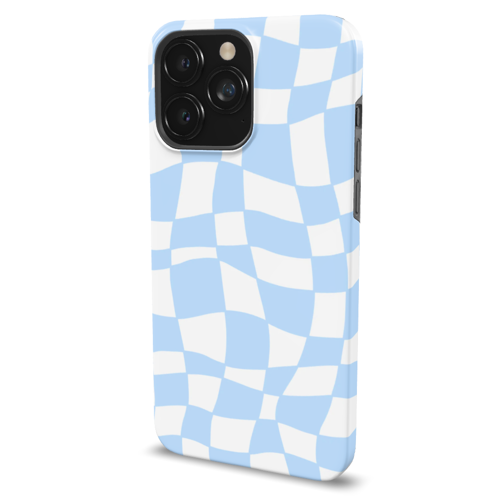 Light Blue Checkered Phone Case - B7Cases