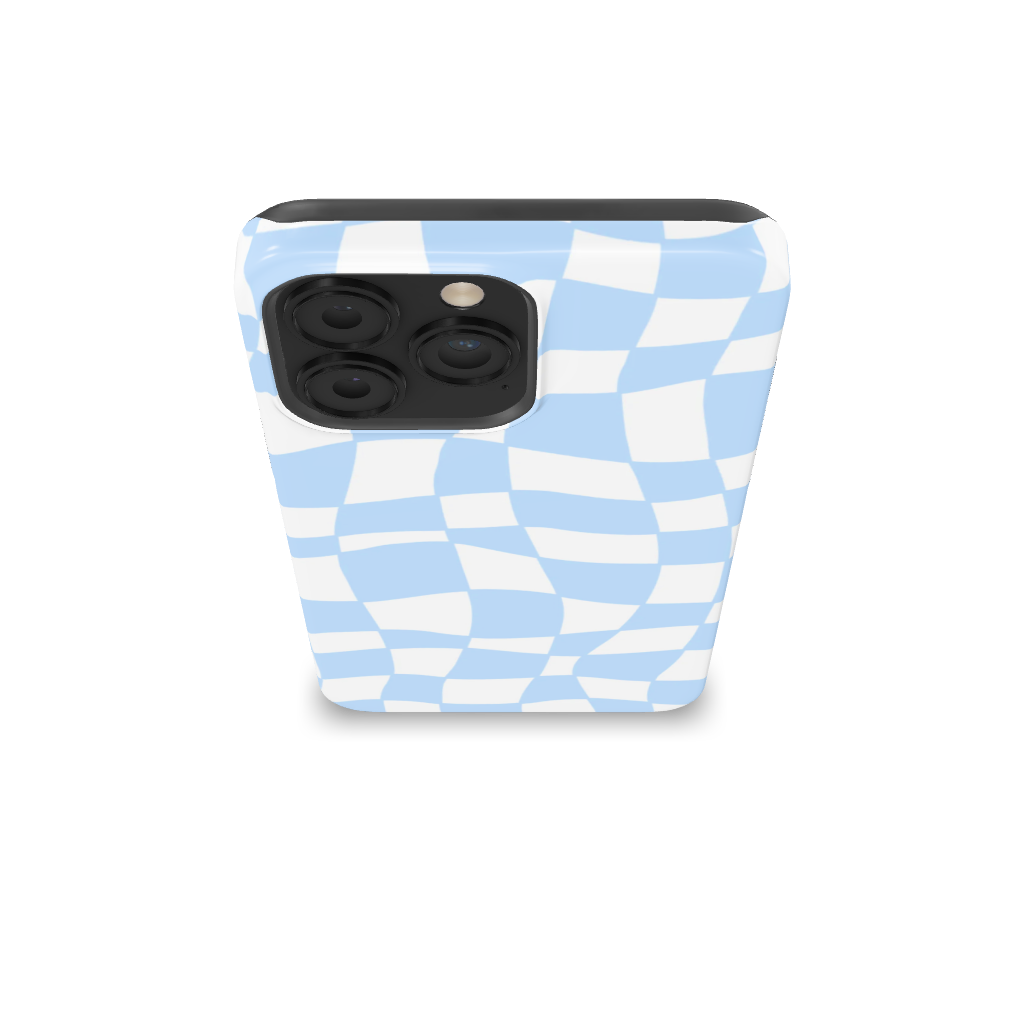 Light Blue Checkered Phone Case - B7Cases