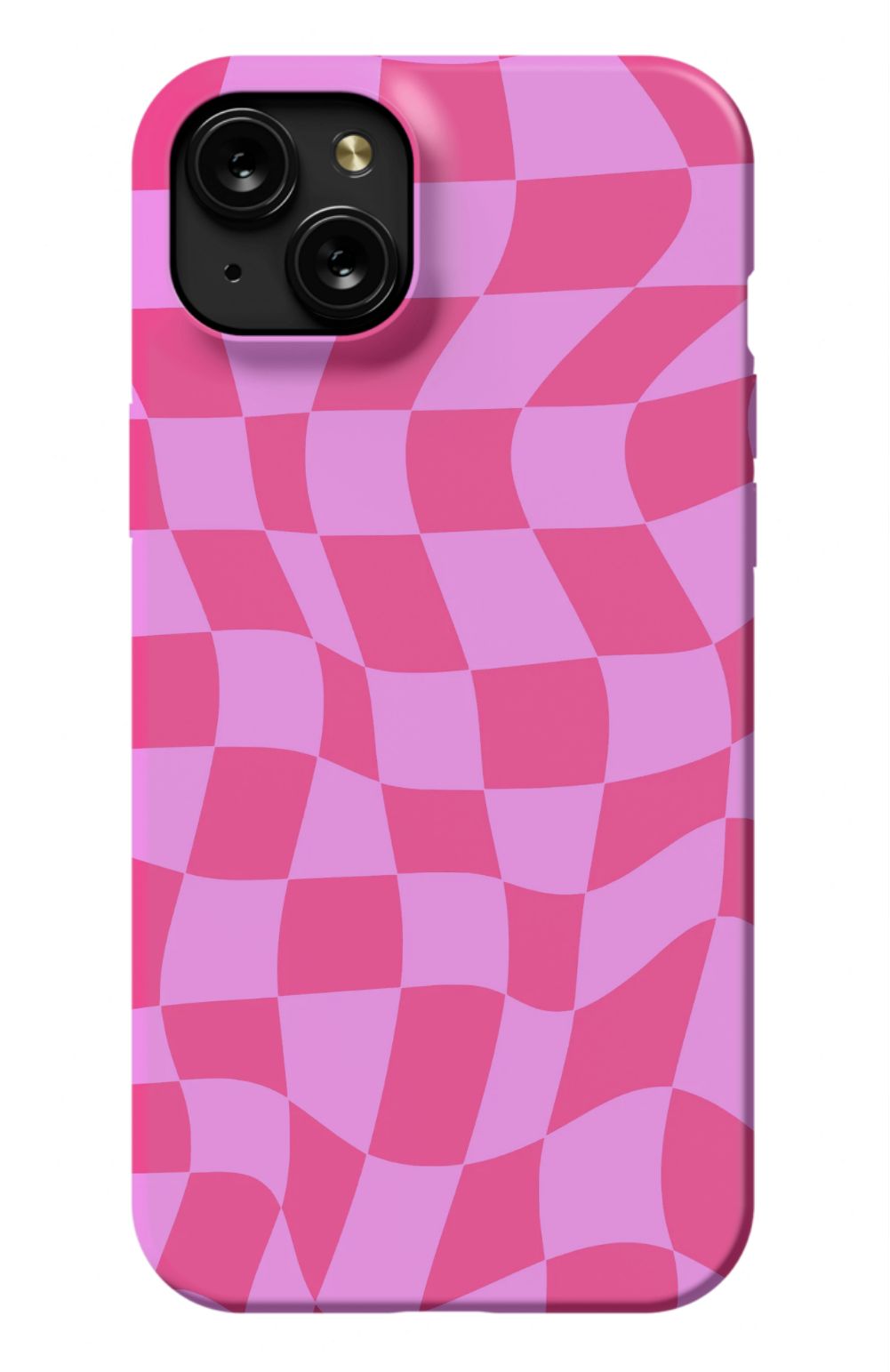 Pink Distorted Checkered Phone Case - B7Cases