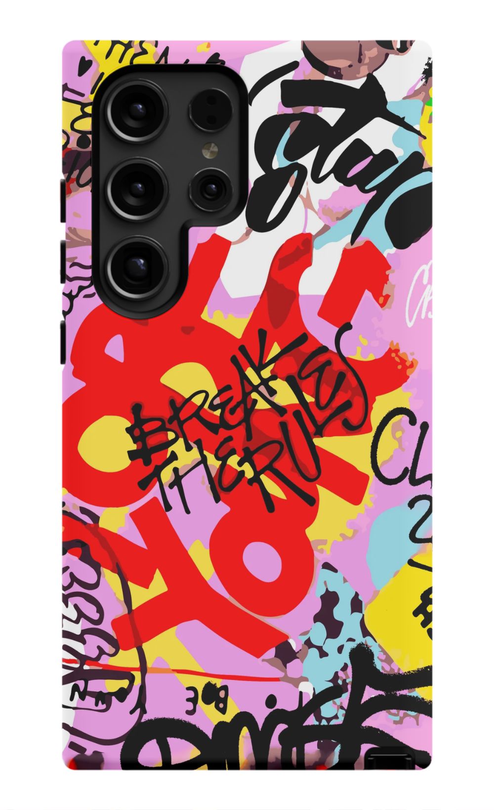 Break The Rules Graffiti Phone Case - B7Cases