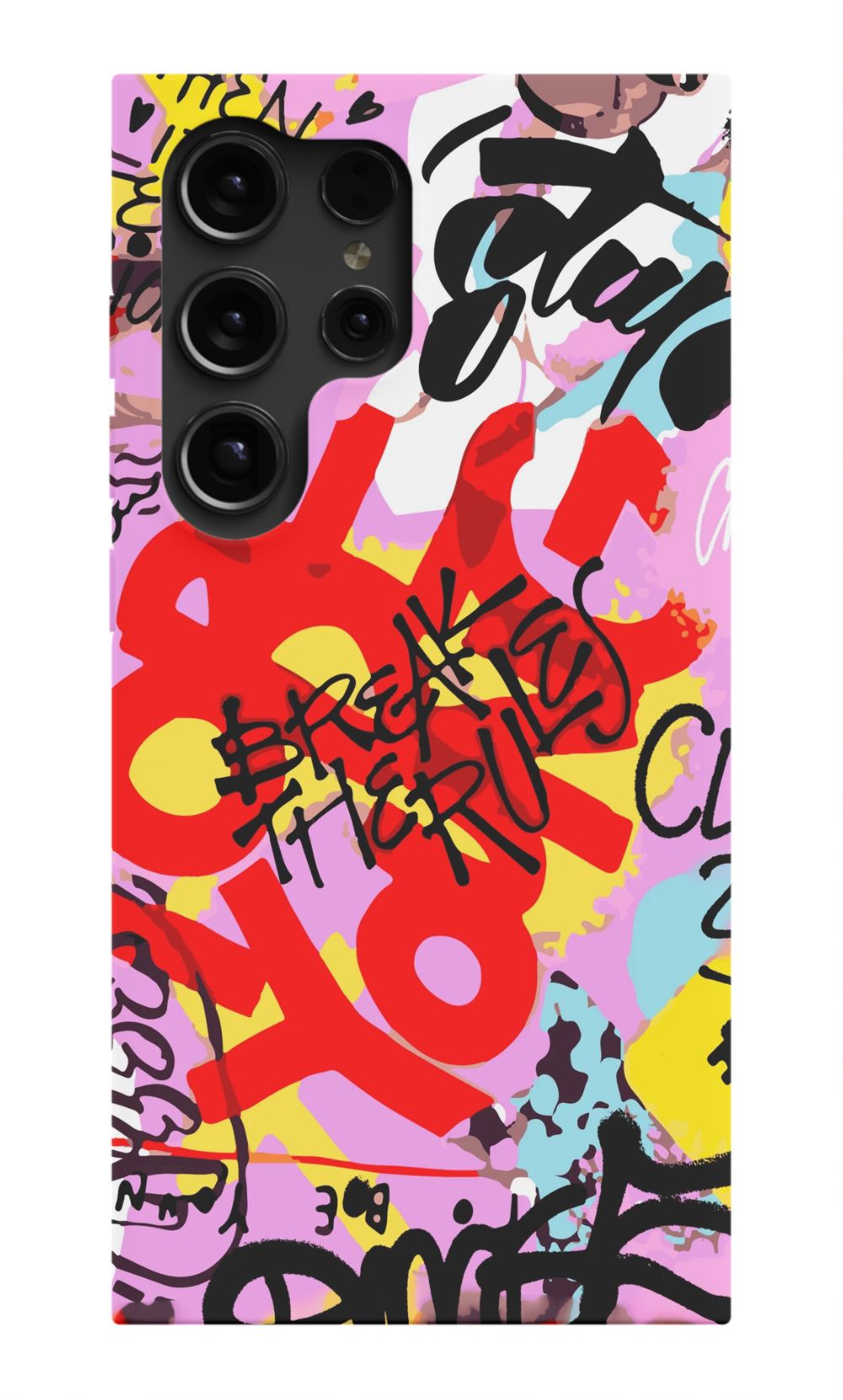 Break The Rules Graffiti Phone Case - B7Cases