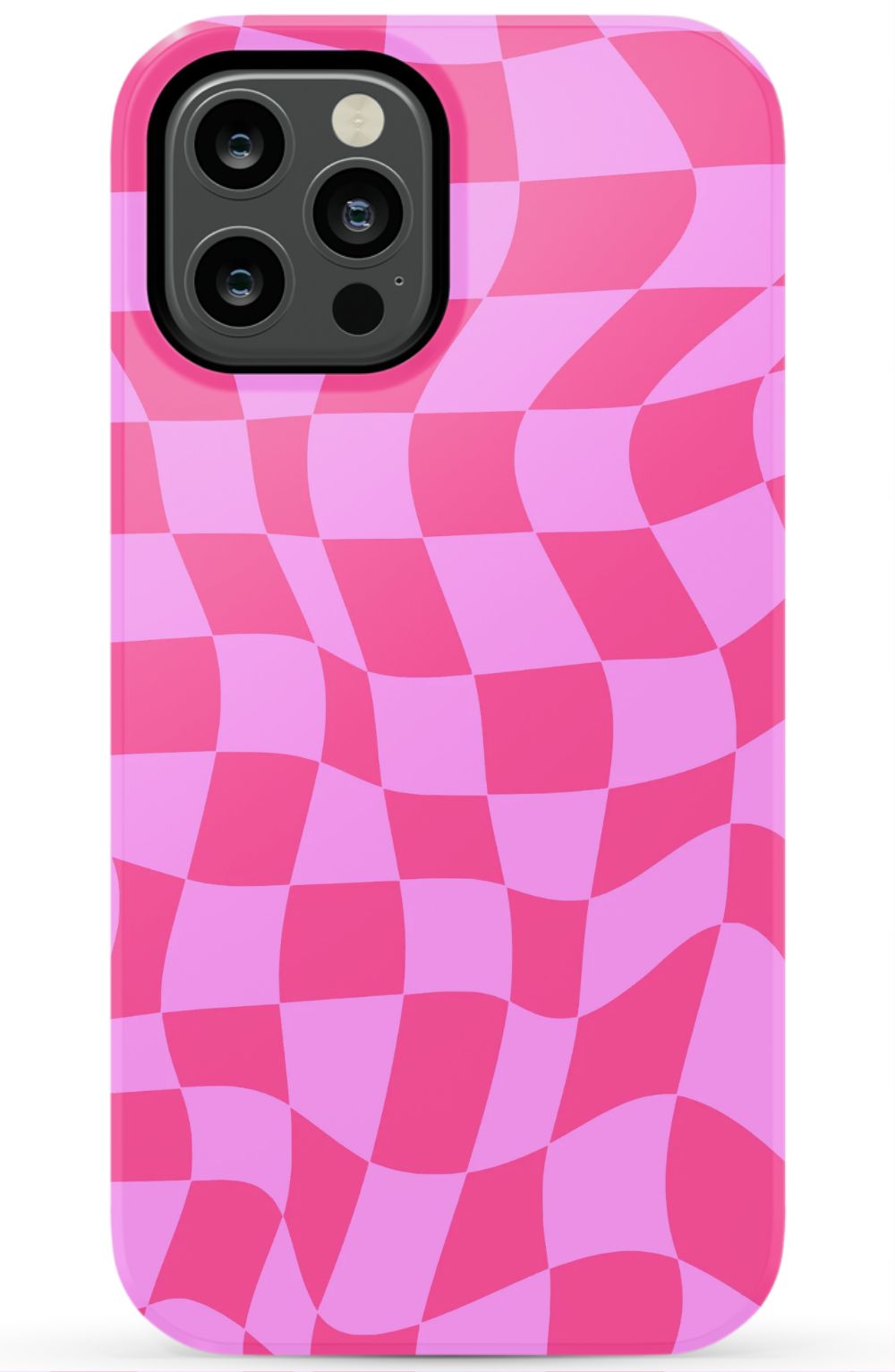 Pink Distorted Checkered Phone Case - B7Cases