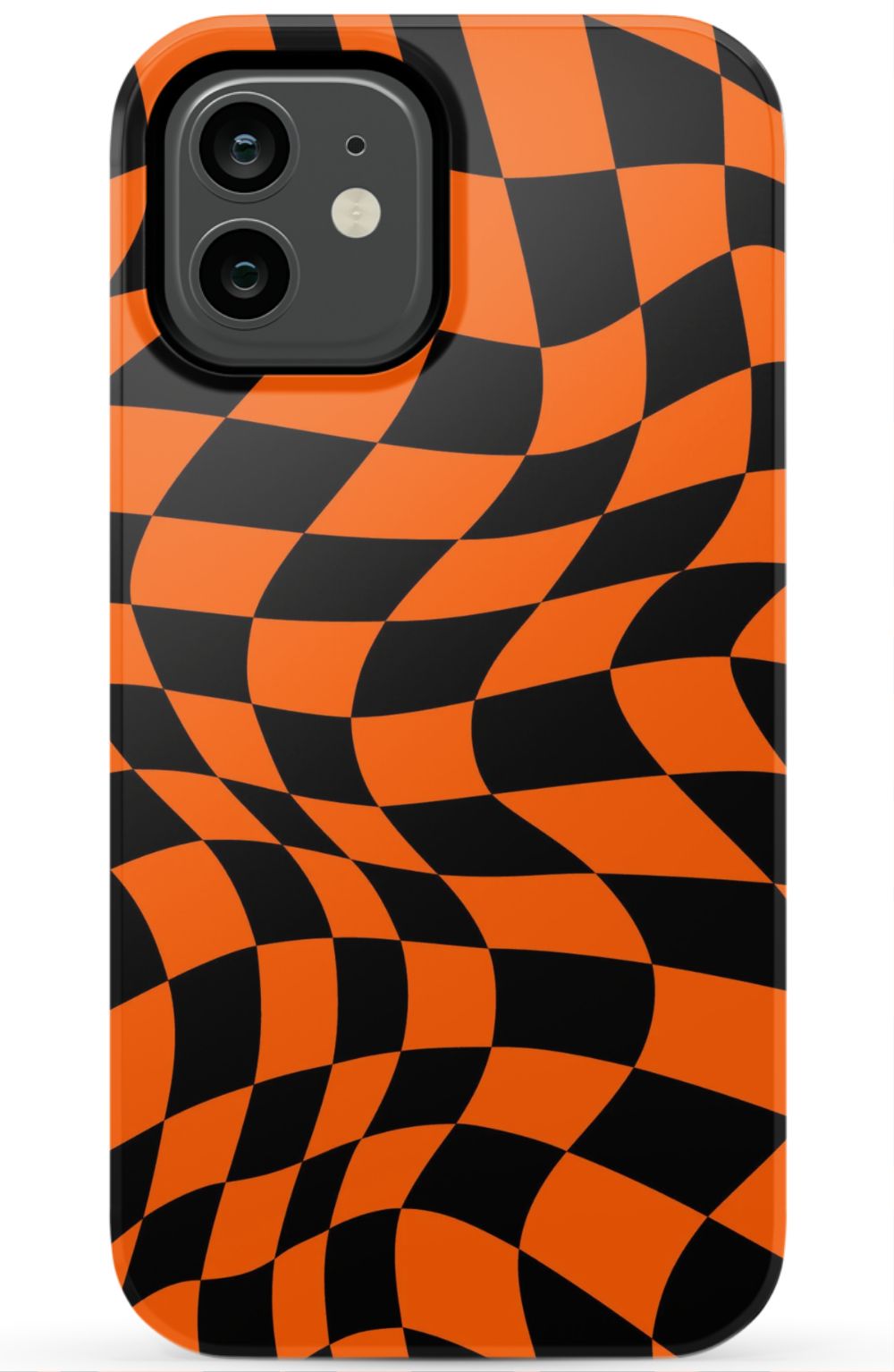 Orange Black Checkered Phone Case - B7Cases
