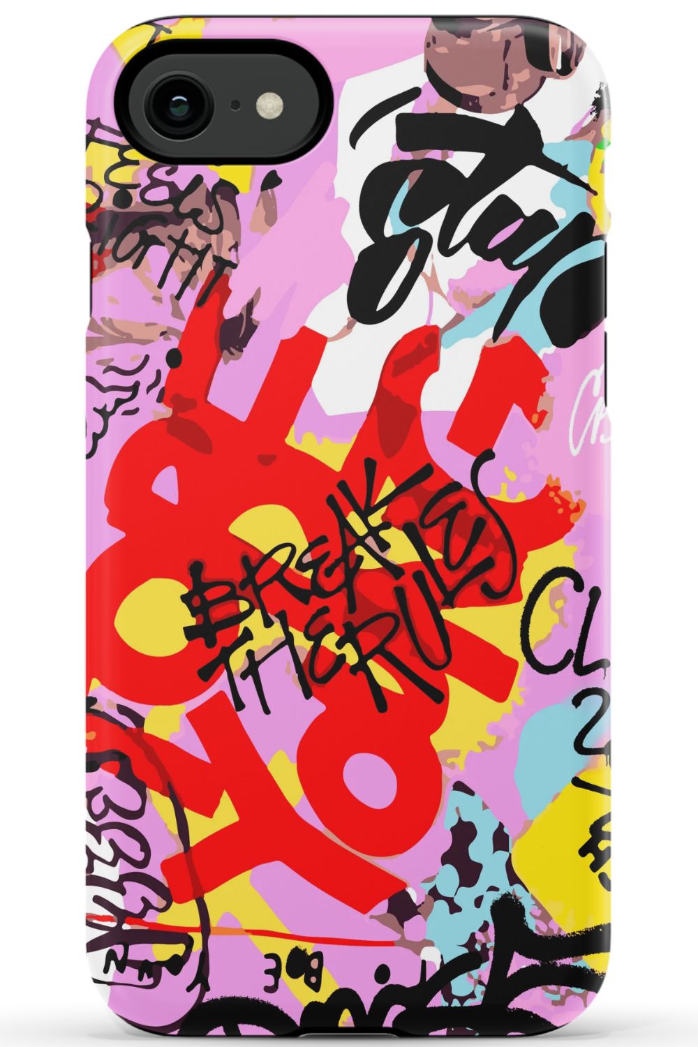 Break The Rules Graffiti Phone Case - B7Cases