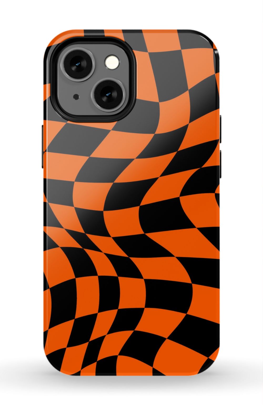 Orange Black Checkered Phone Case - B7Cases