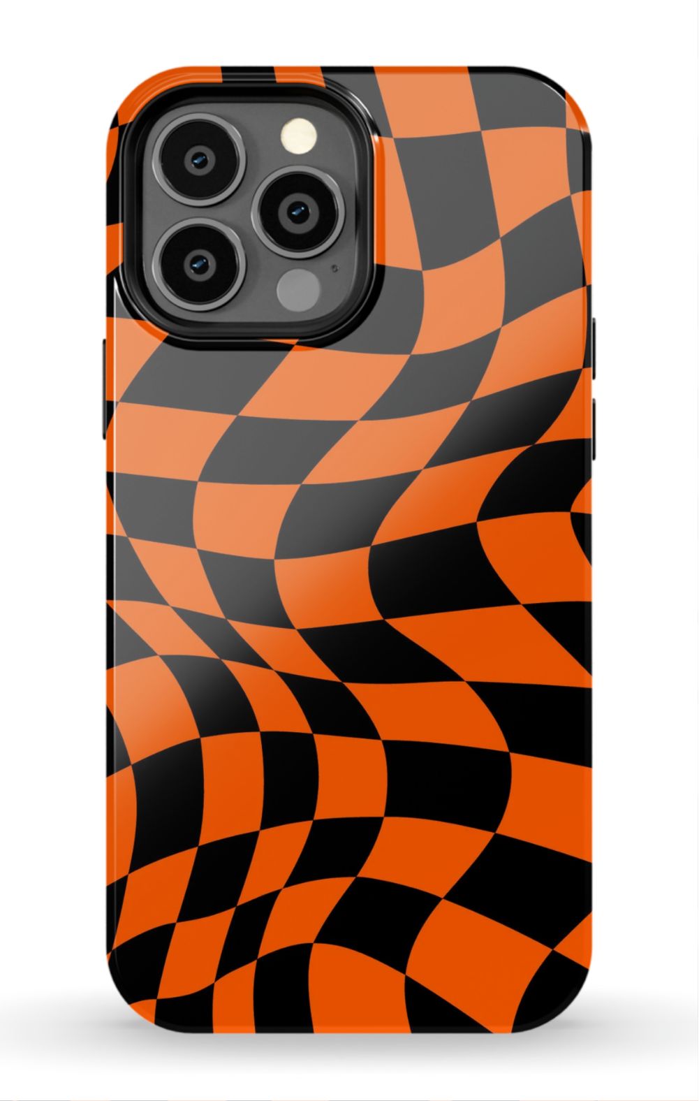 Orange Black Checkered Phone Case - B7Cases
