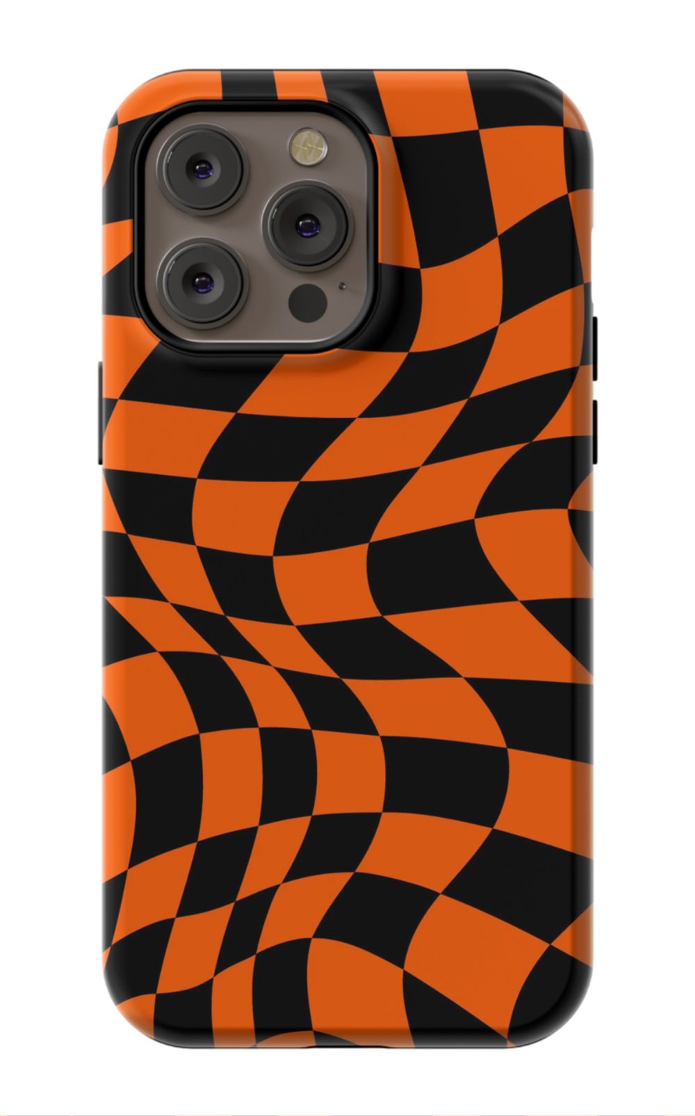 Orange Black Checkered Phone Case - B7Cases