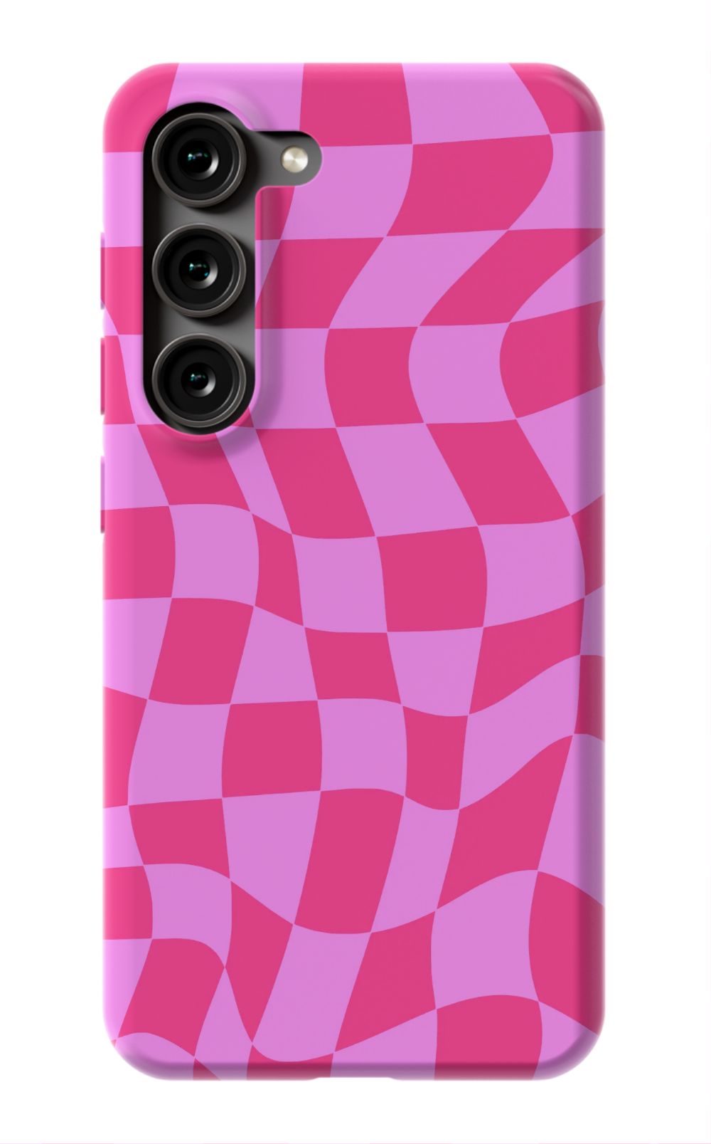 Pink Distorted Checkered Phone Case - B7Cases