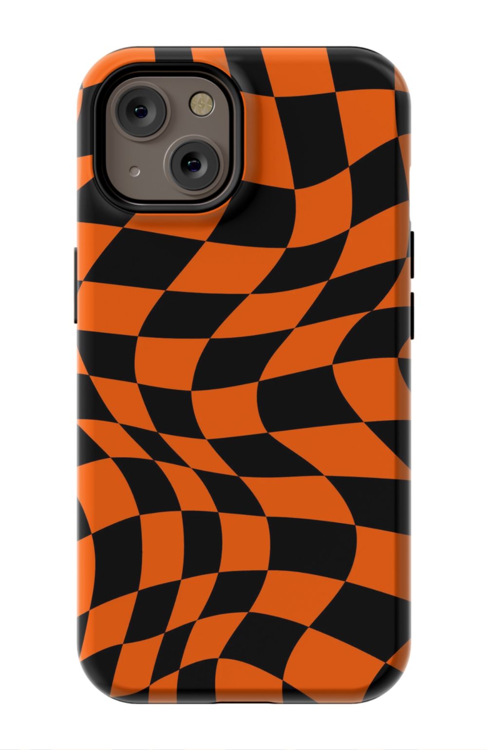 Orange Black Checkered Phone Case - B7Cases