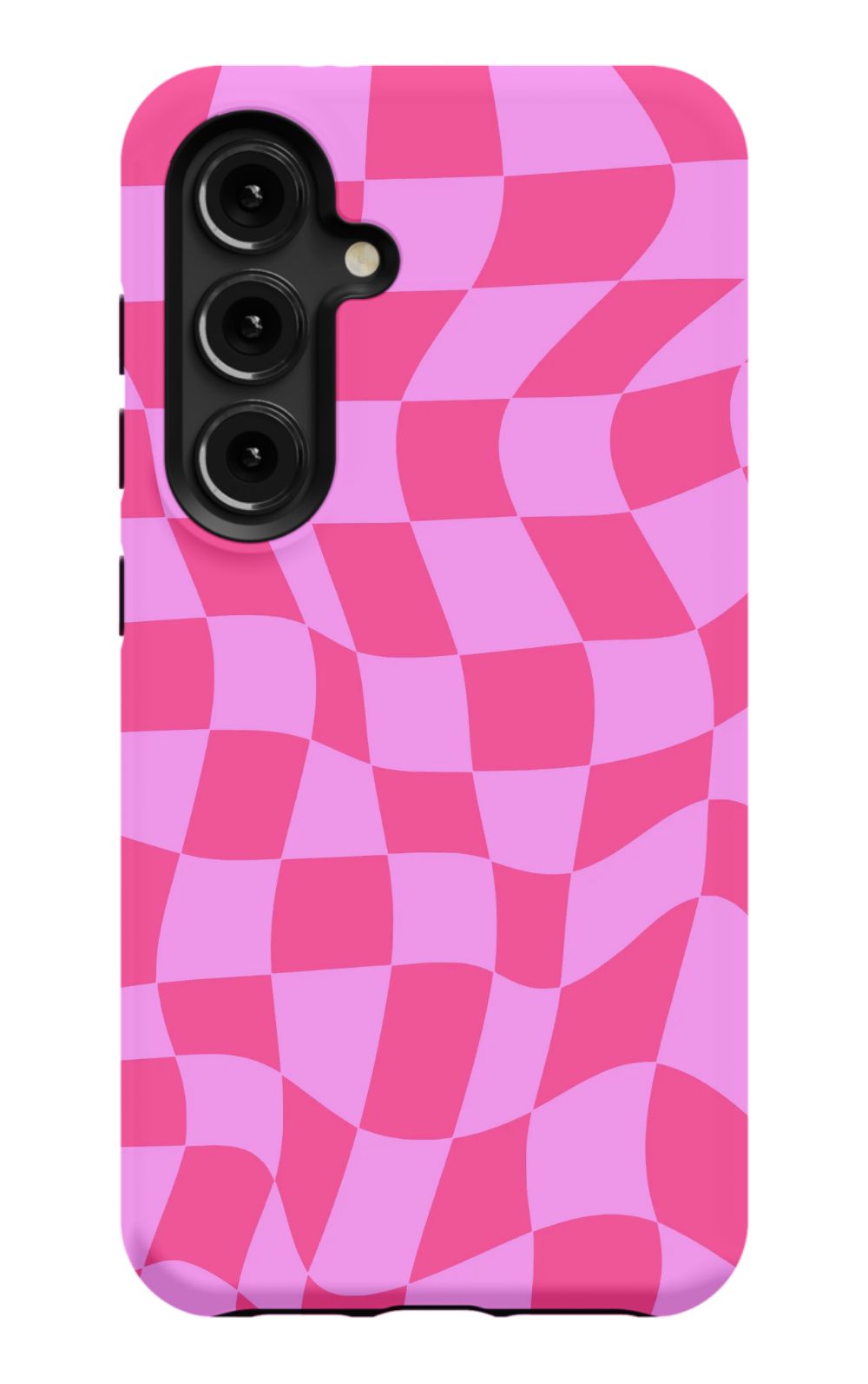 Pink Distorted Checkered Phone Case - B7Cases