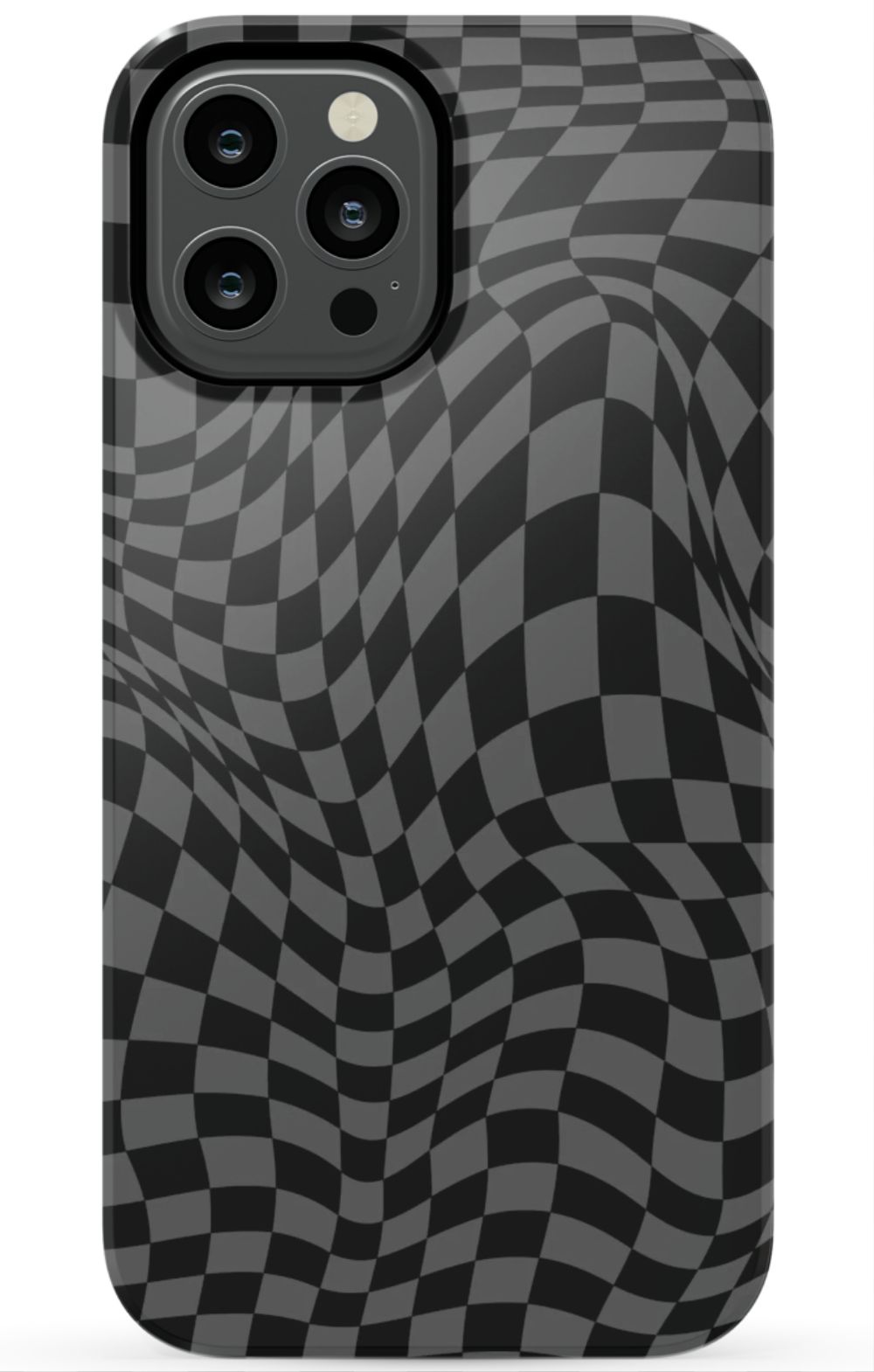 Gray Distorted Checkered Phone Case - B7Cases