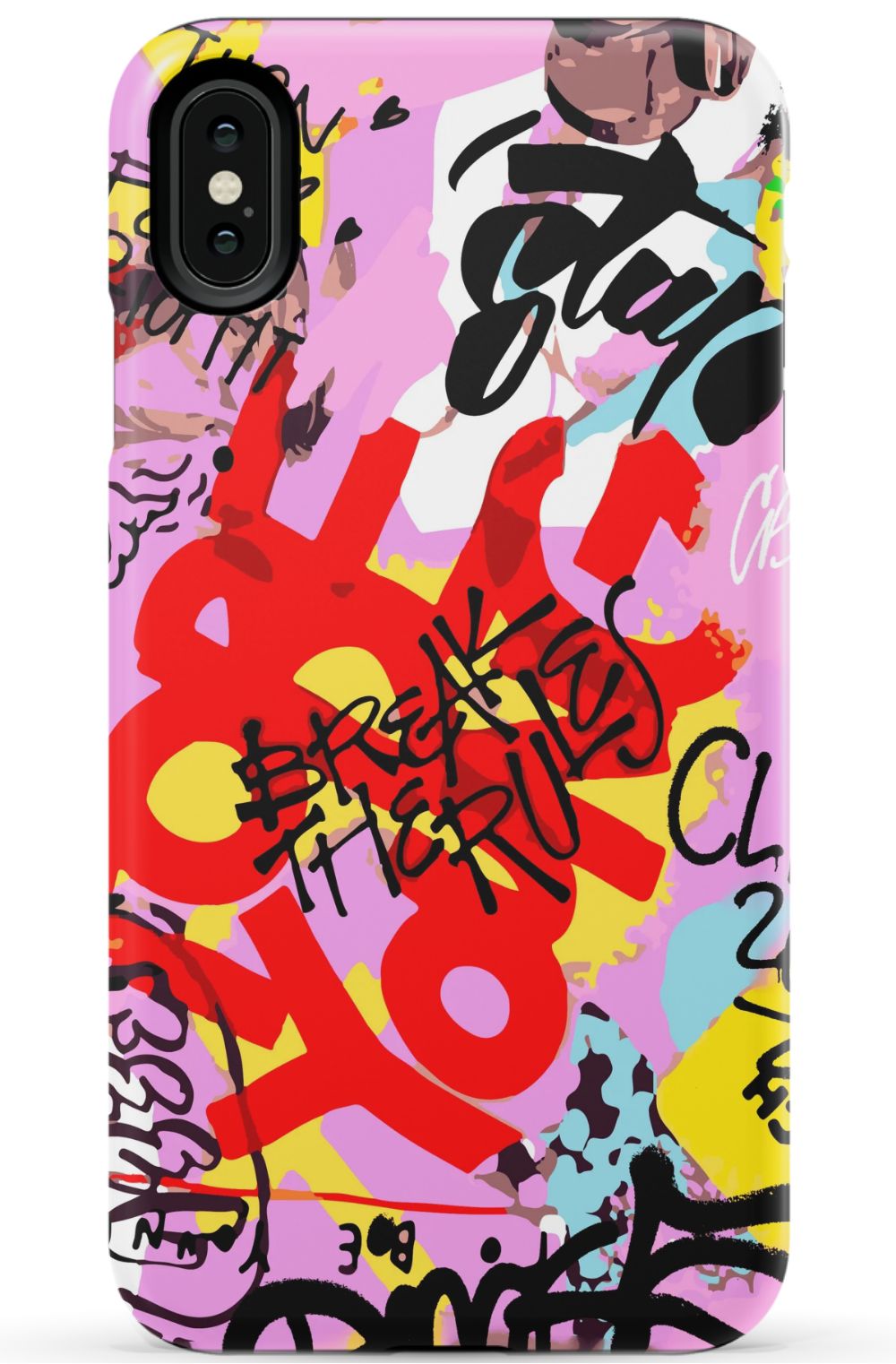 Break The Rules Graffiti Phone Case - B7Cases