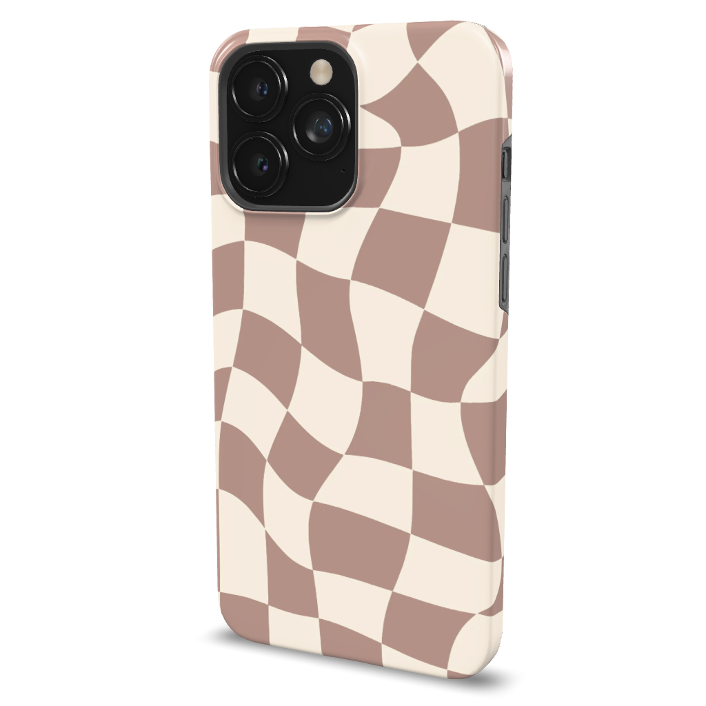 Light Brown Checkered Phone Case - B7Cases