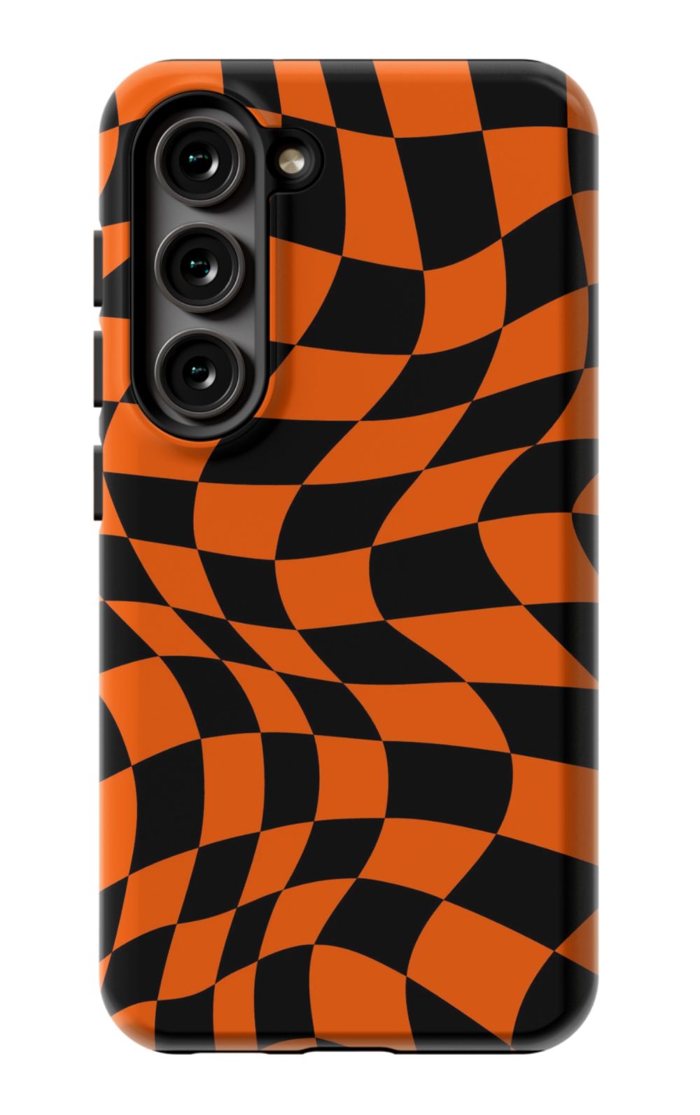 Orange Black Checkered Phone Case - B7Cases